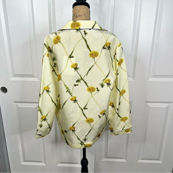 Sz 8 BURBERRY 100% Silk Floral silk poplin pajama shirt NWT $2090 MSRP - Picture 6 of 17